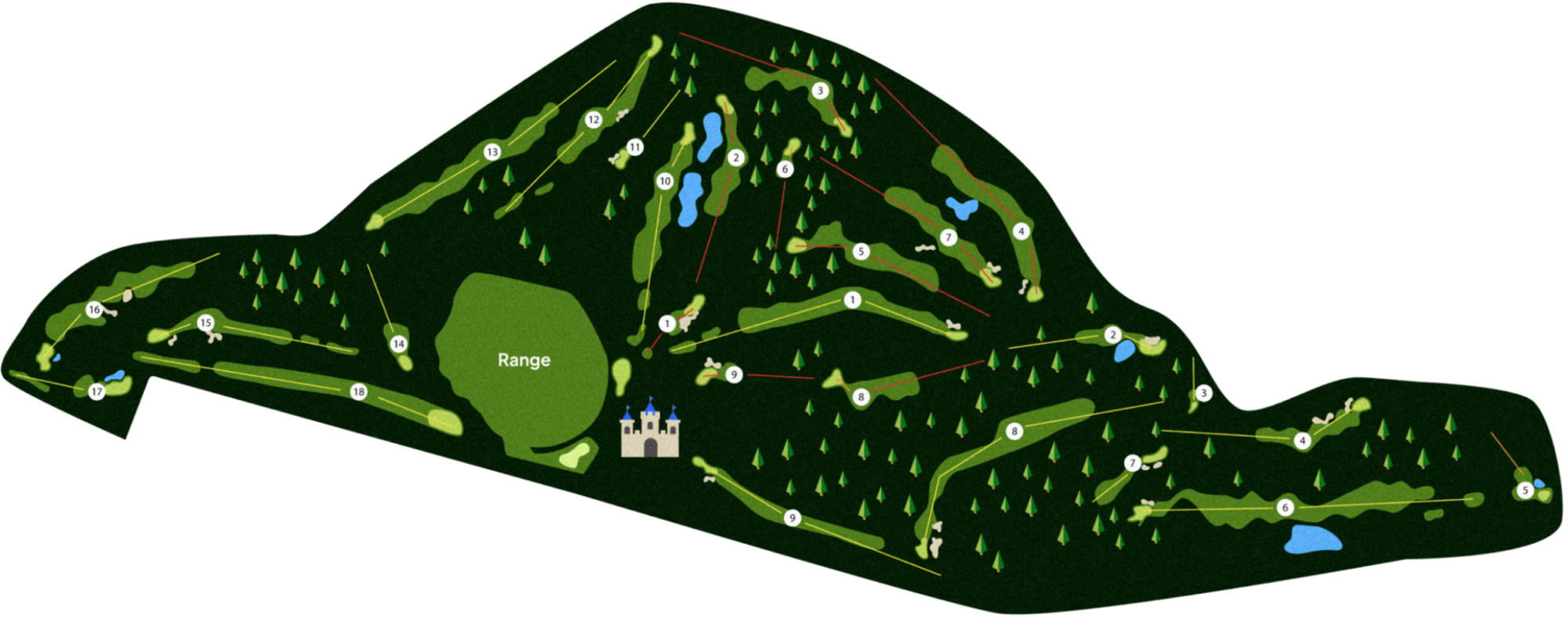 Happy golfer overview